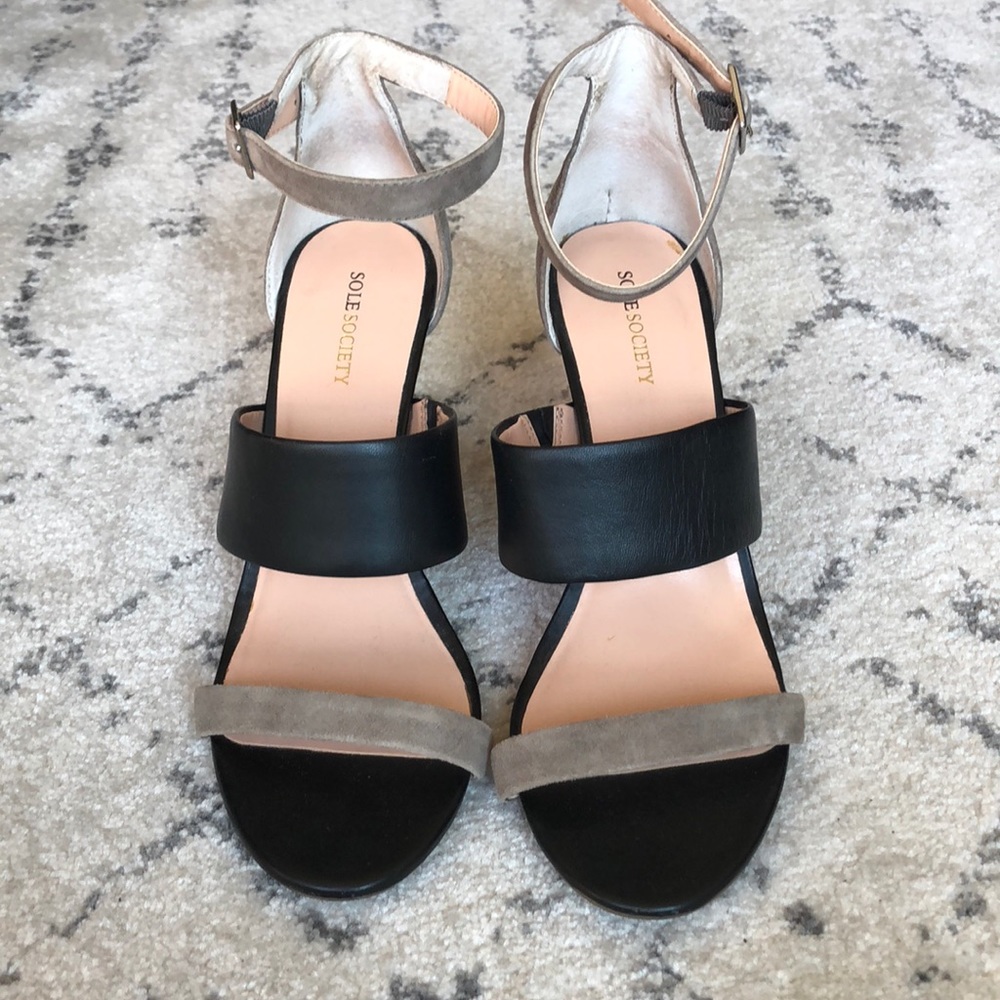 Sole Society - wedge sandals, 9.5 *LIKE NEW*